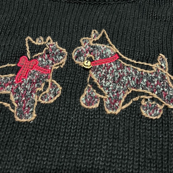 Christopher & Banks Hand Embroidered Dogs Rolled Neck Holiday Sweater - Picture 4 of 9